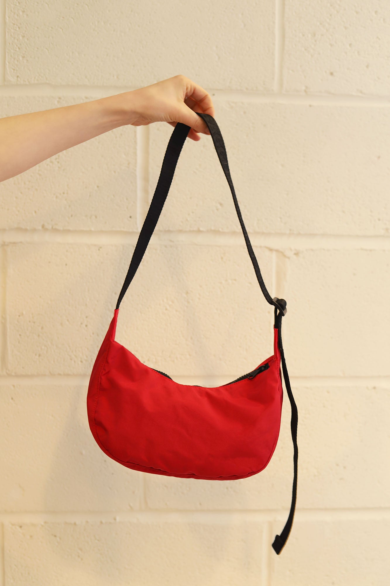 Small Nylon Crescent Bag | Candy Apple