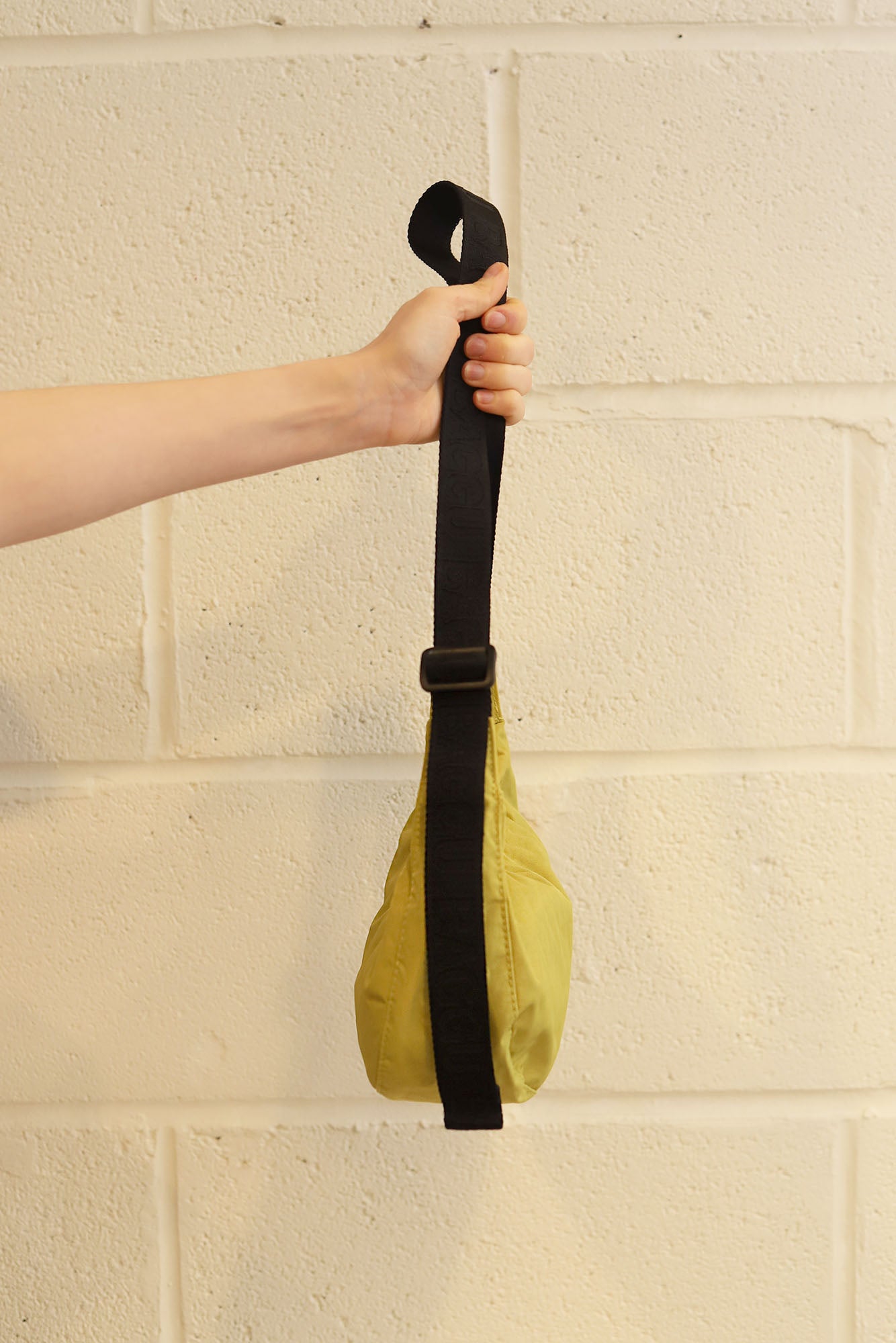 Small Nylon Crescent Bag | Lemongrass