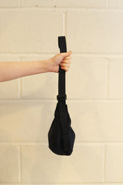 Small Nylon Crescent Bag | Black