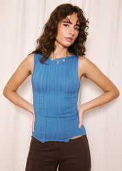 NORAH_Barbele Tank Blue