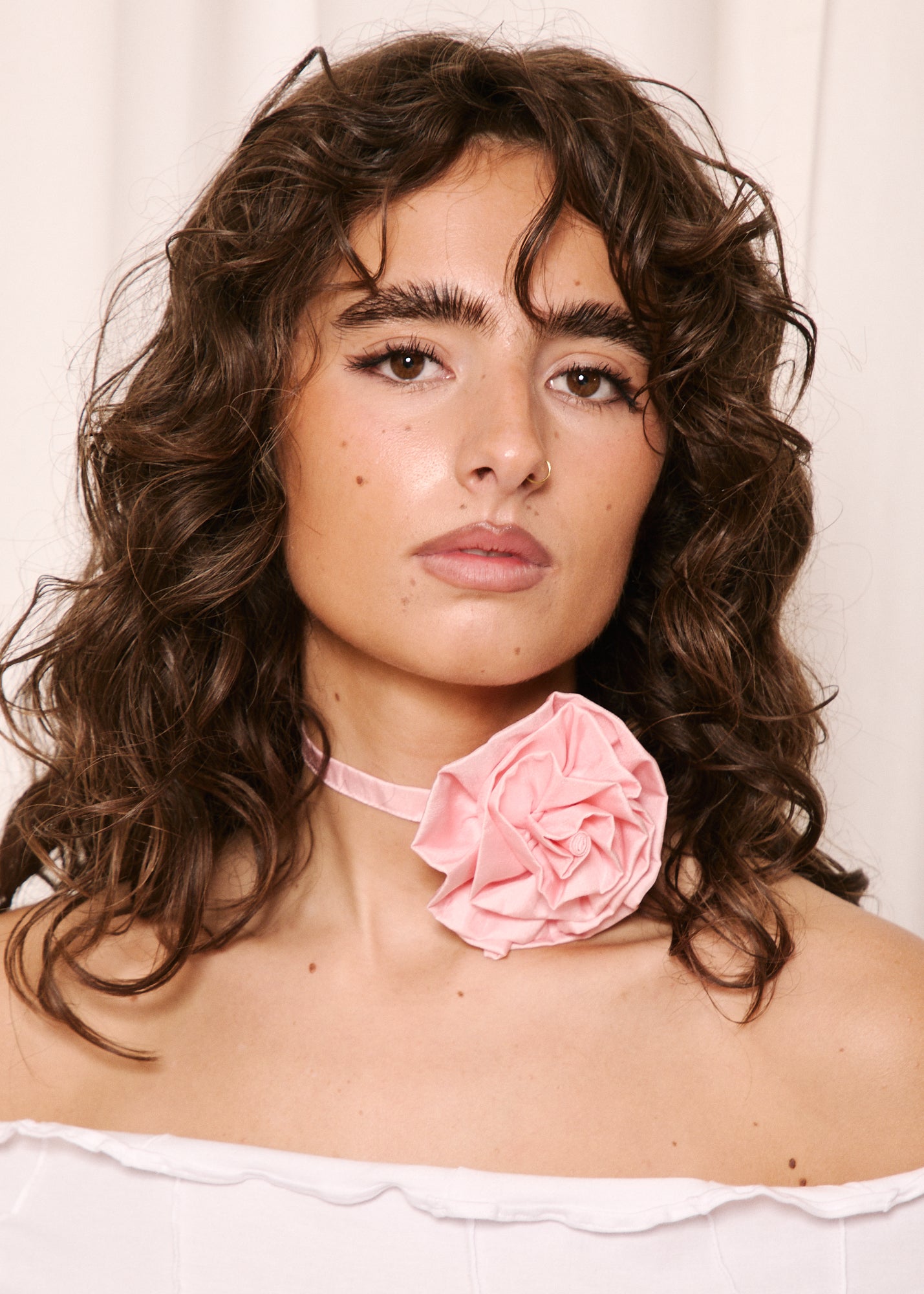 NORAH_Rosette Tie Pink