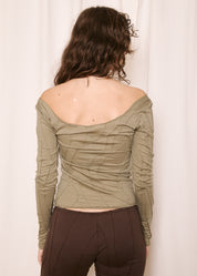 NORAH_Round Blouse Olive