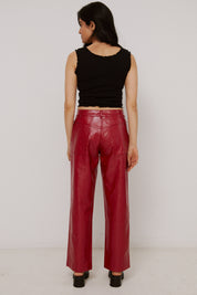 Mid-Rise Wax Pant | Vino