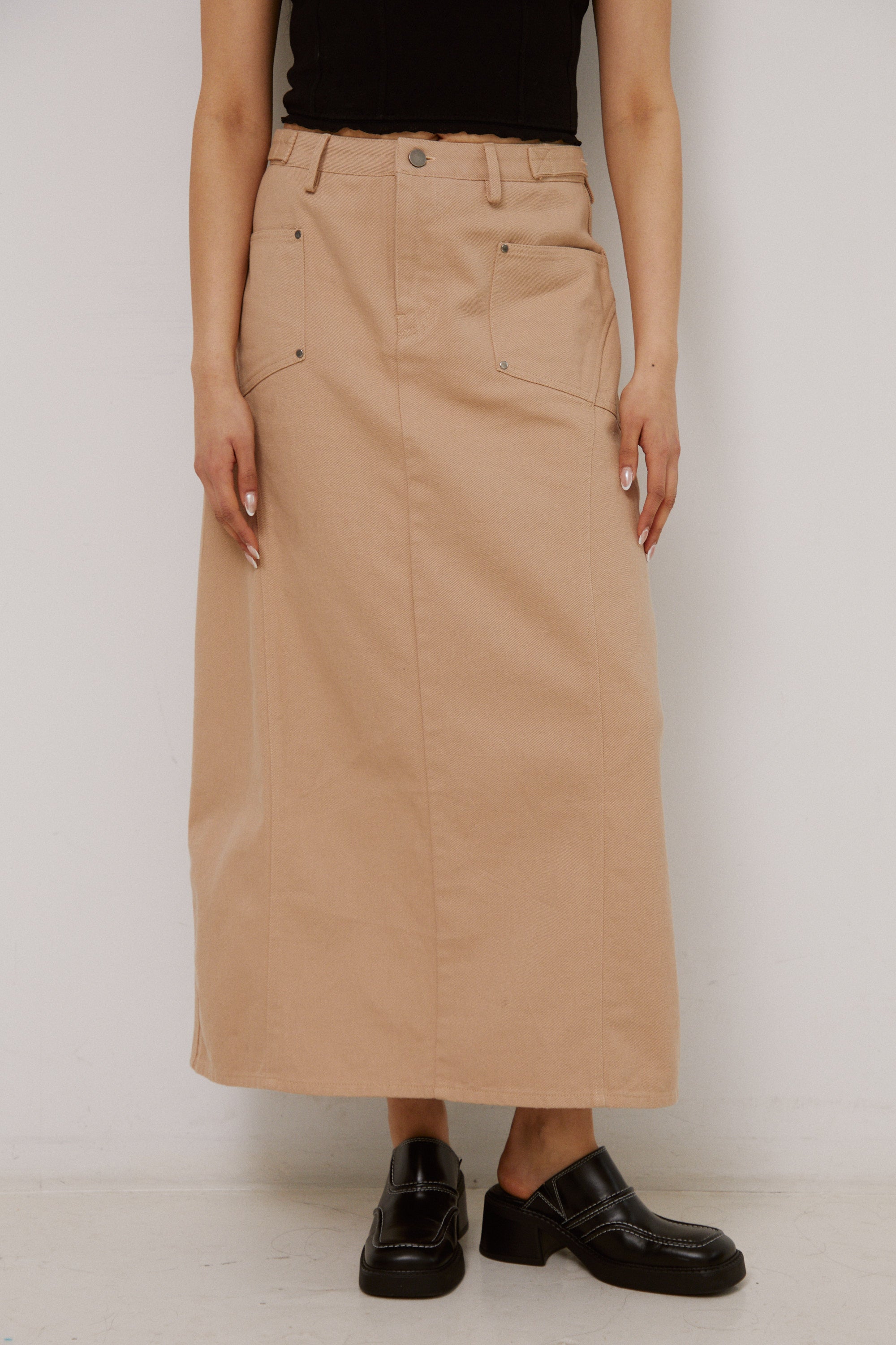 Full Length Barrel Skirt | Neutral