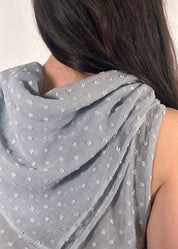 Thrills Top Sheer Baby Blue Spots