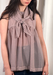 Thrills Top Sheer Pink Gingham