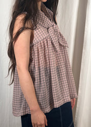 Thrills Top Sheer Pink Gingham