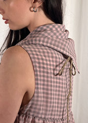 Thrills Top Sheer Pink Gingham