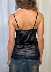 Black Satin Cami Top