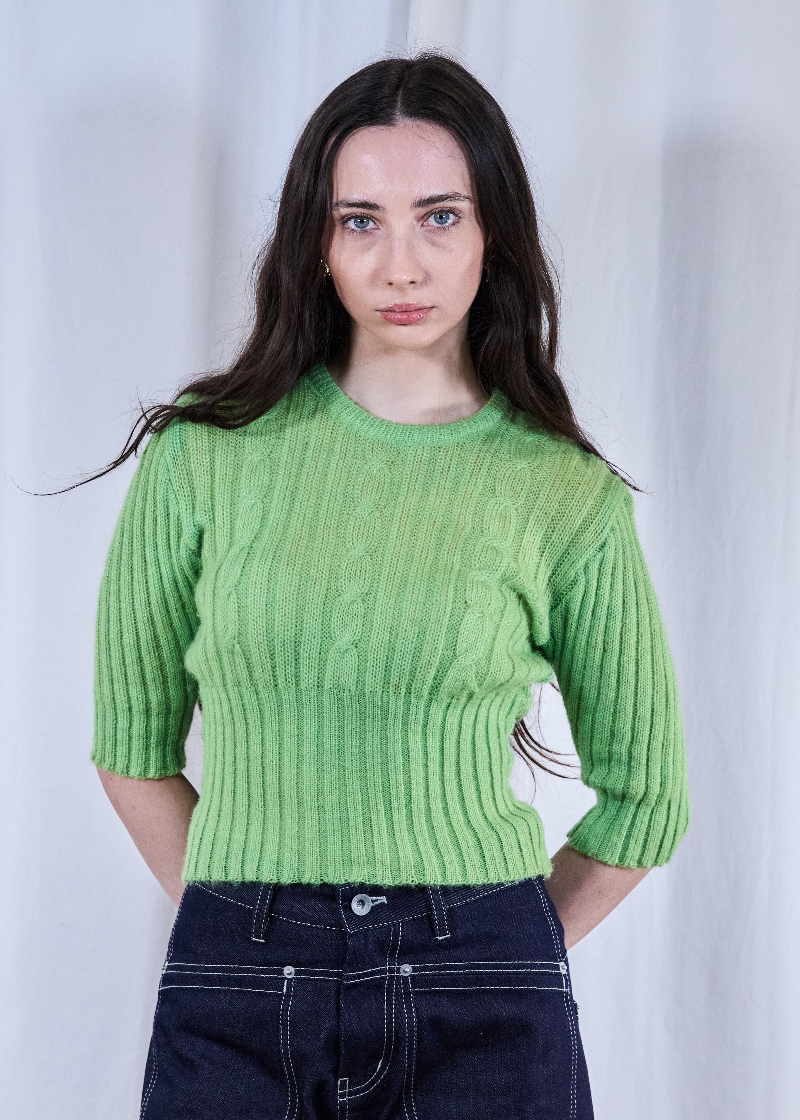 Lime Green Knit Top