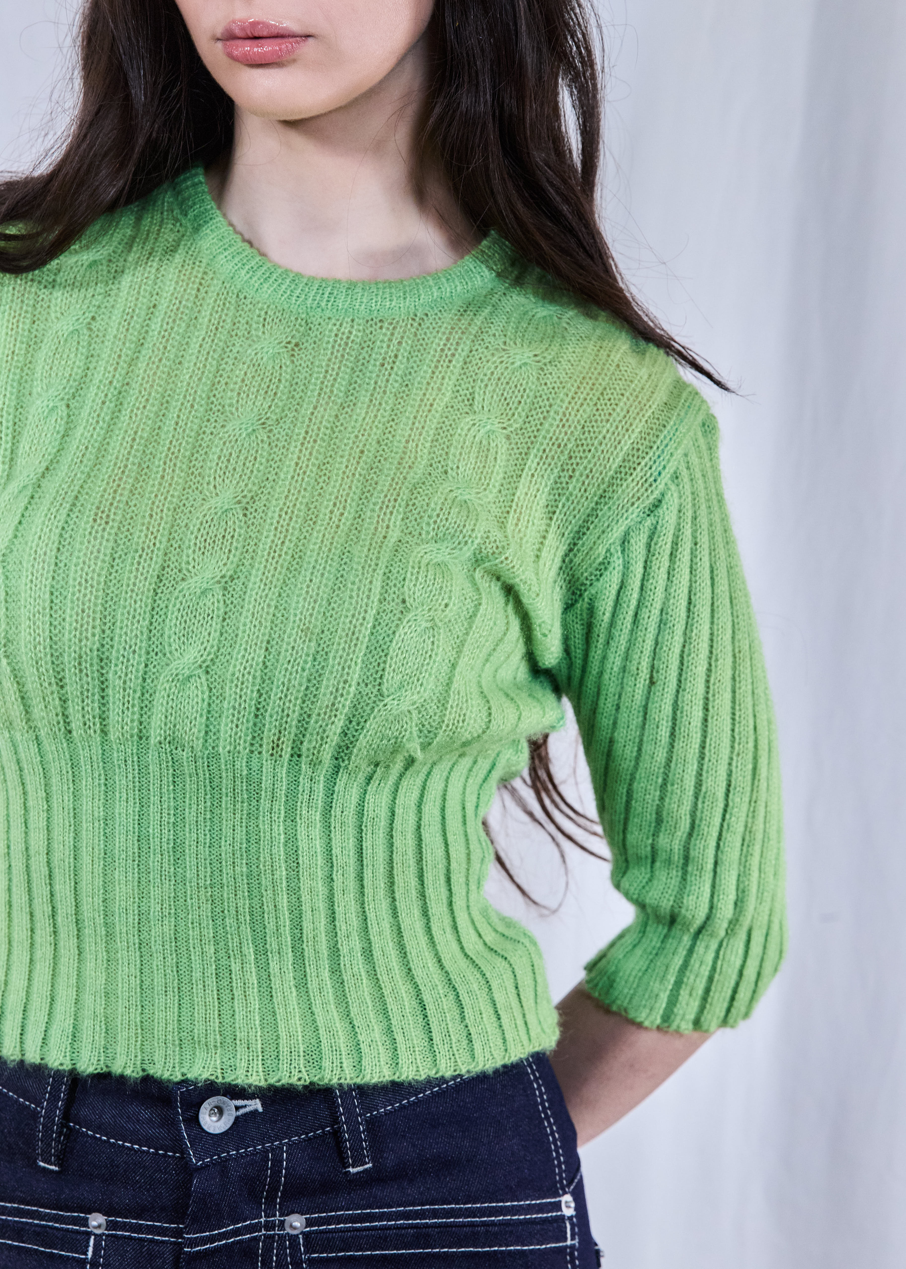 Lime Green Knit Top