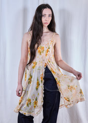 Vintage Peachy Slip Chiffon Dress