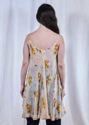 Vintage Peachy Slip Chiffon Dress