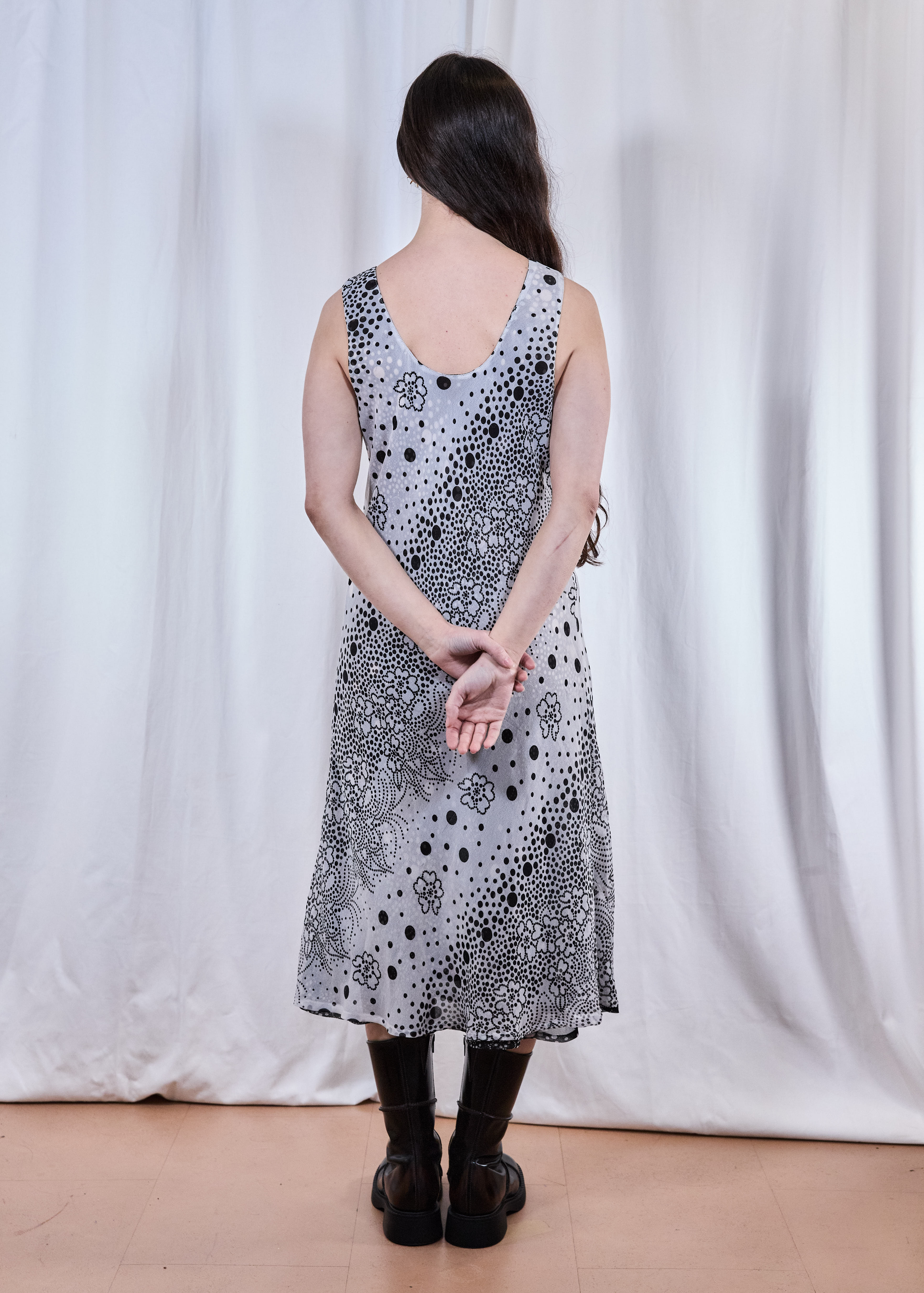 Vintage Reversible Floral Maxi Length Slip Dress