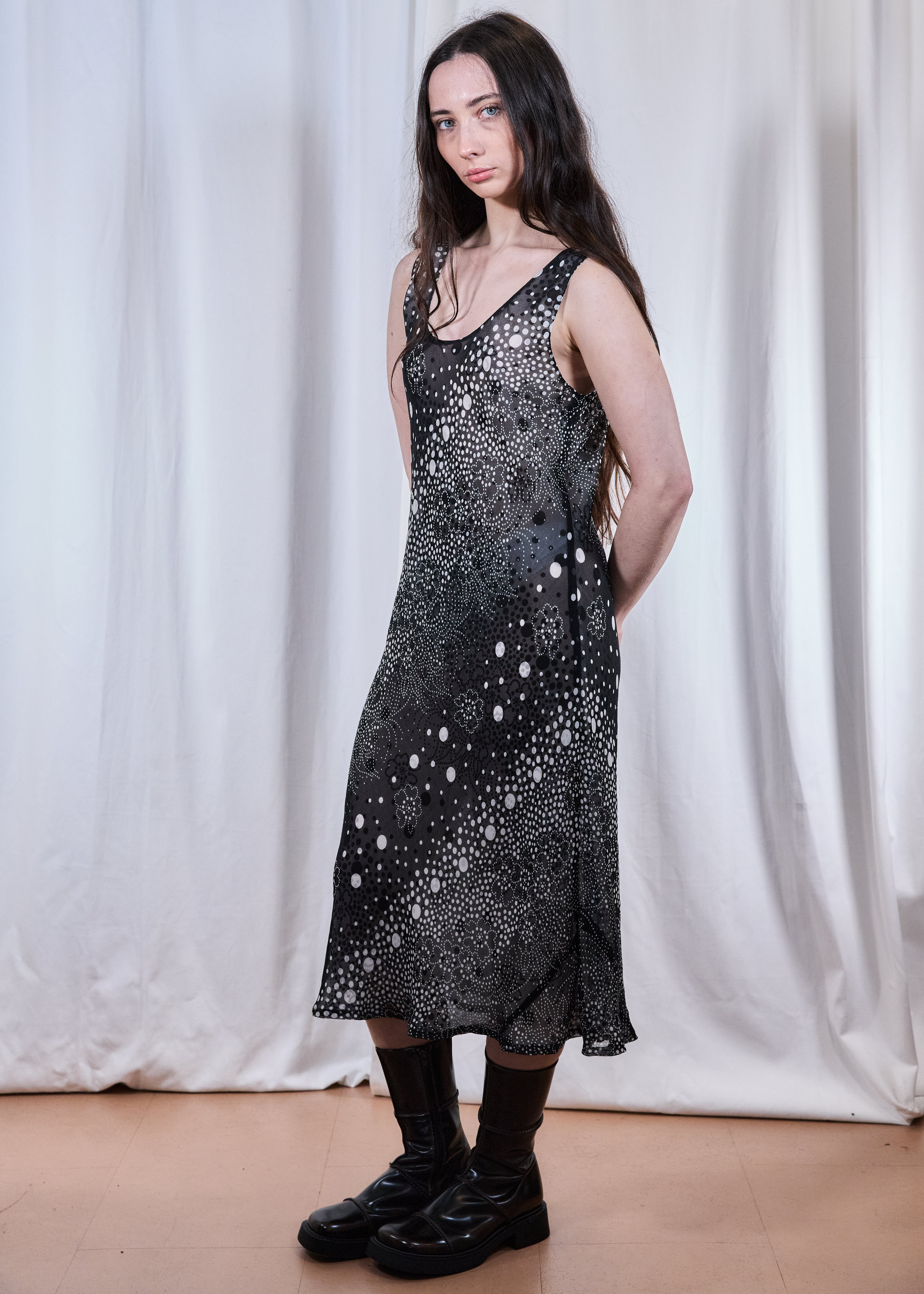 Vintage Reversible Floral Maxi Length Slip Dress
