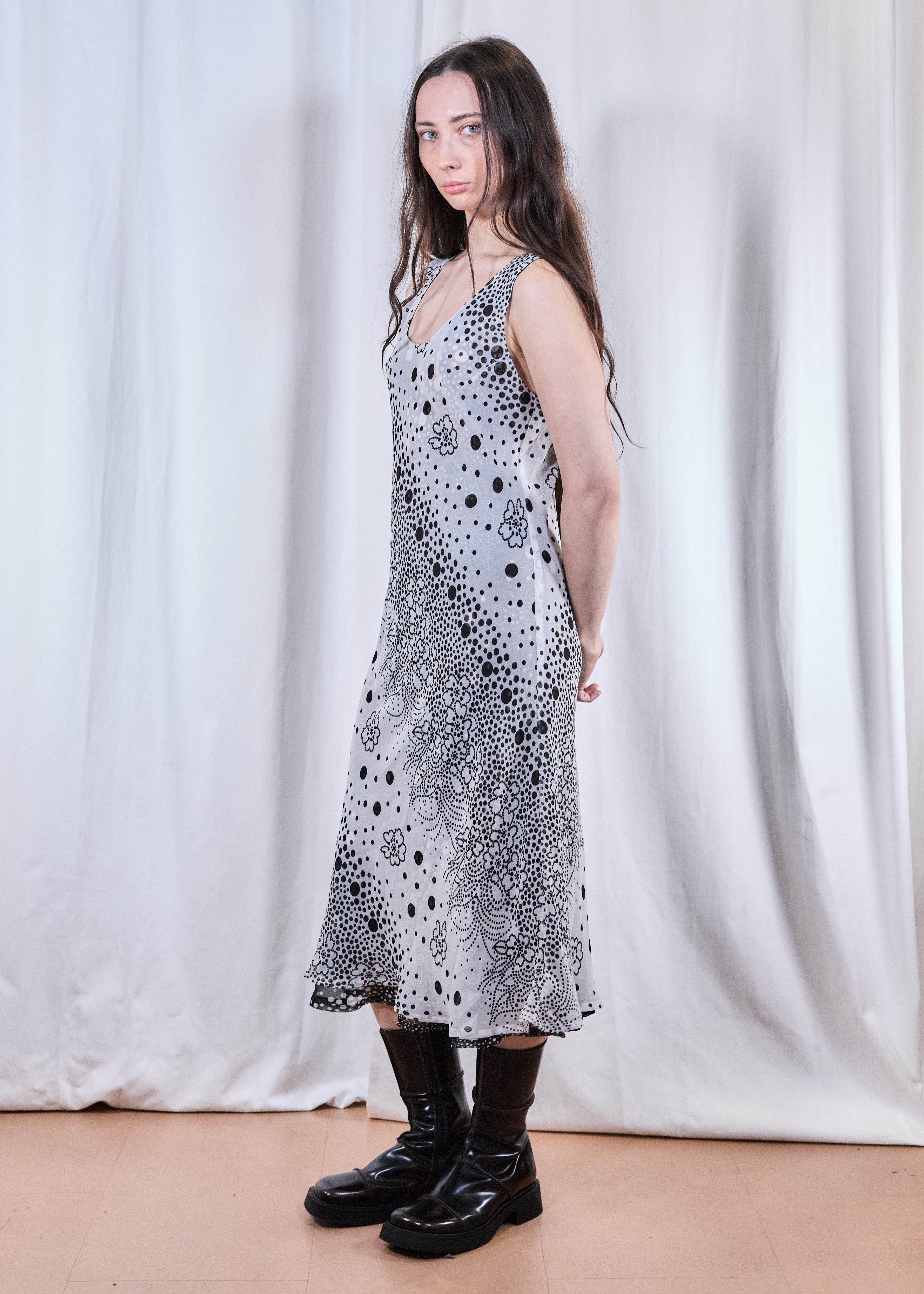 Vintage Reversible Floral Maxi Length Slip Dress