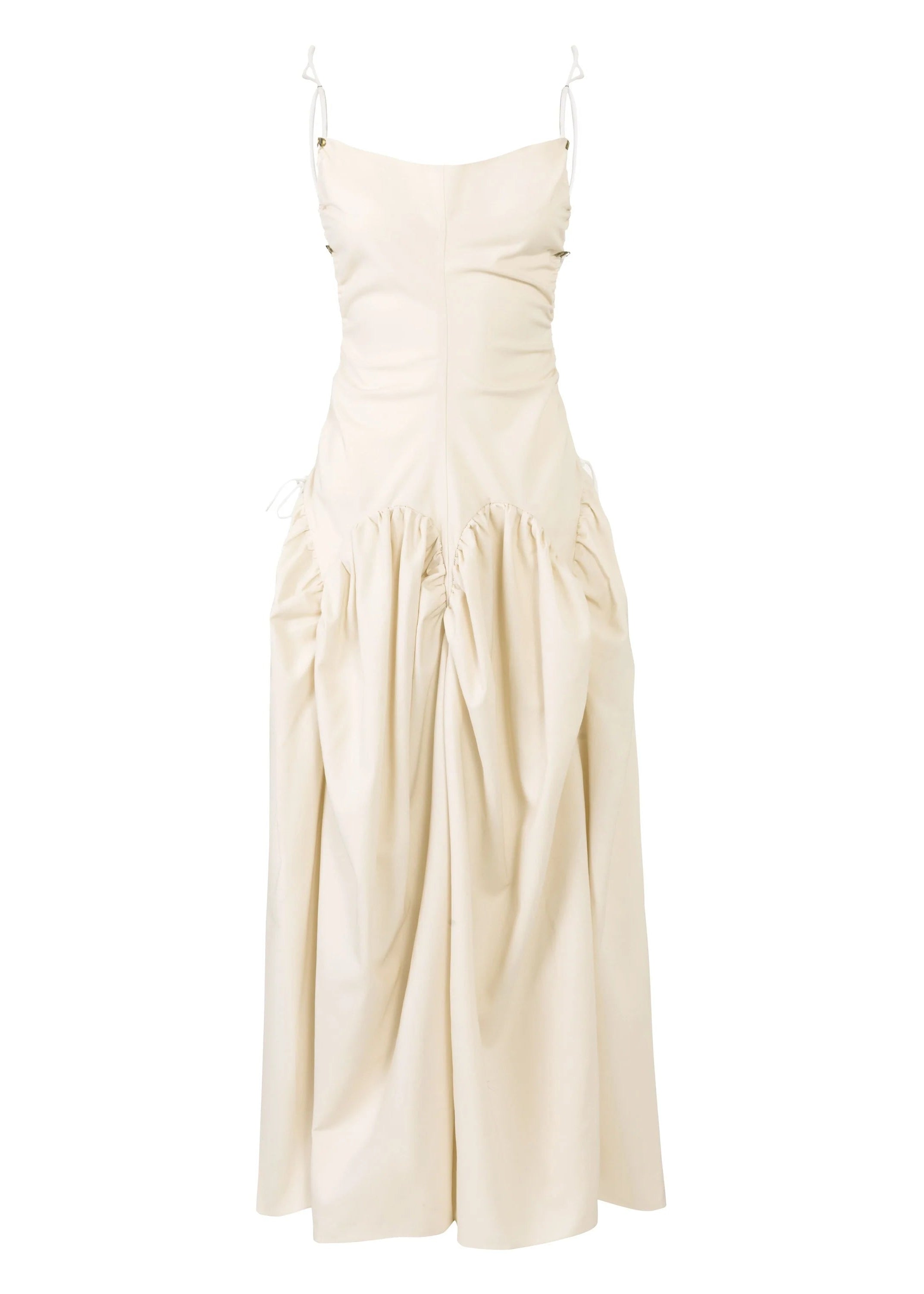 Open Back Bubble Cami Dress in Ivory