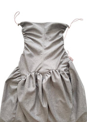  Open Back Cami Bubble Maxi Dress Office Grey Suiting 