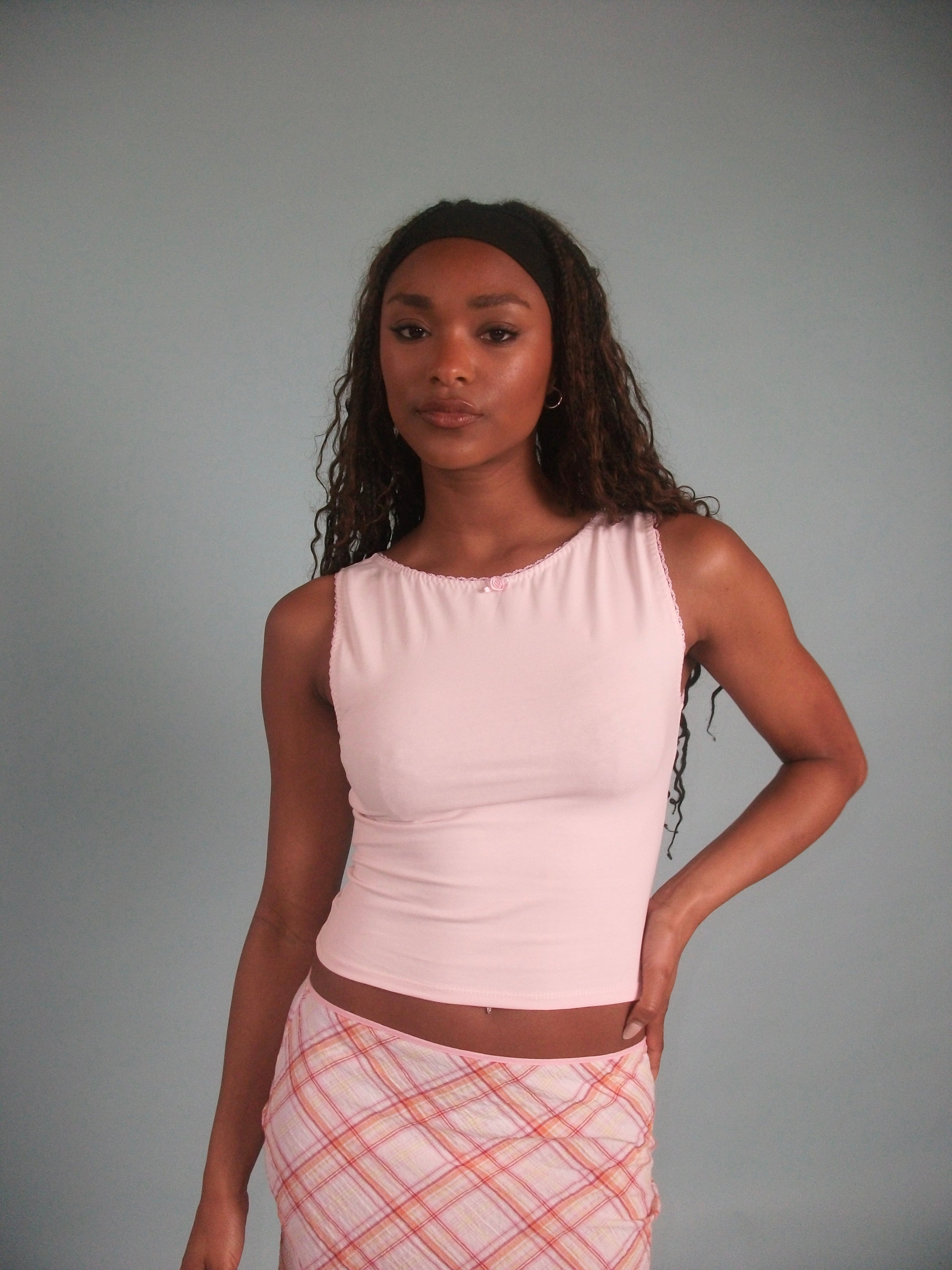 Pink Audrey Tank Evie Joynes