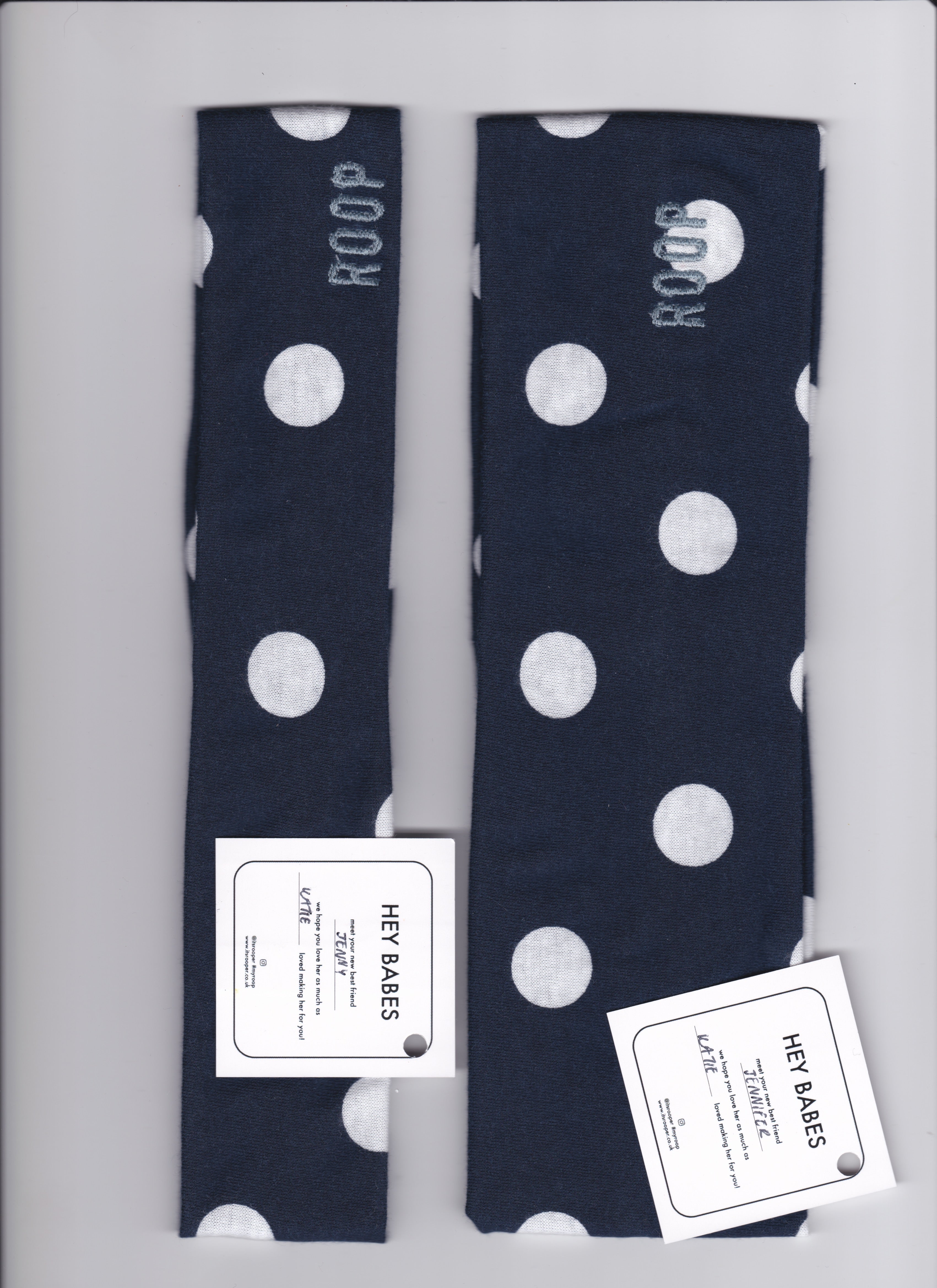 Roop Jenny Headband Navy Polka