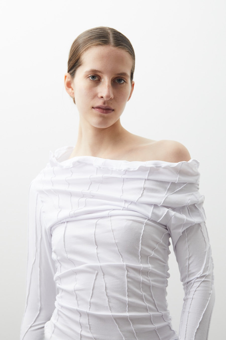 Ruched Top White