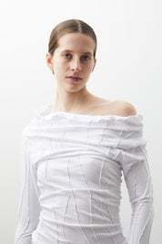 Ruched Top White