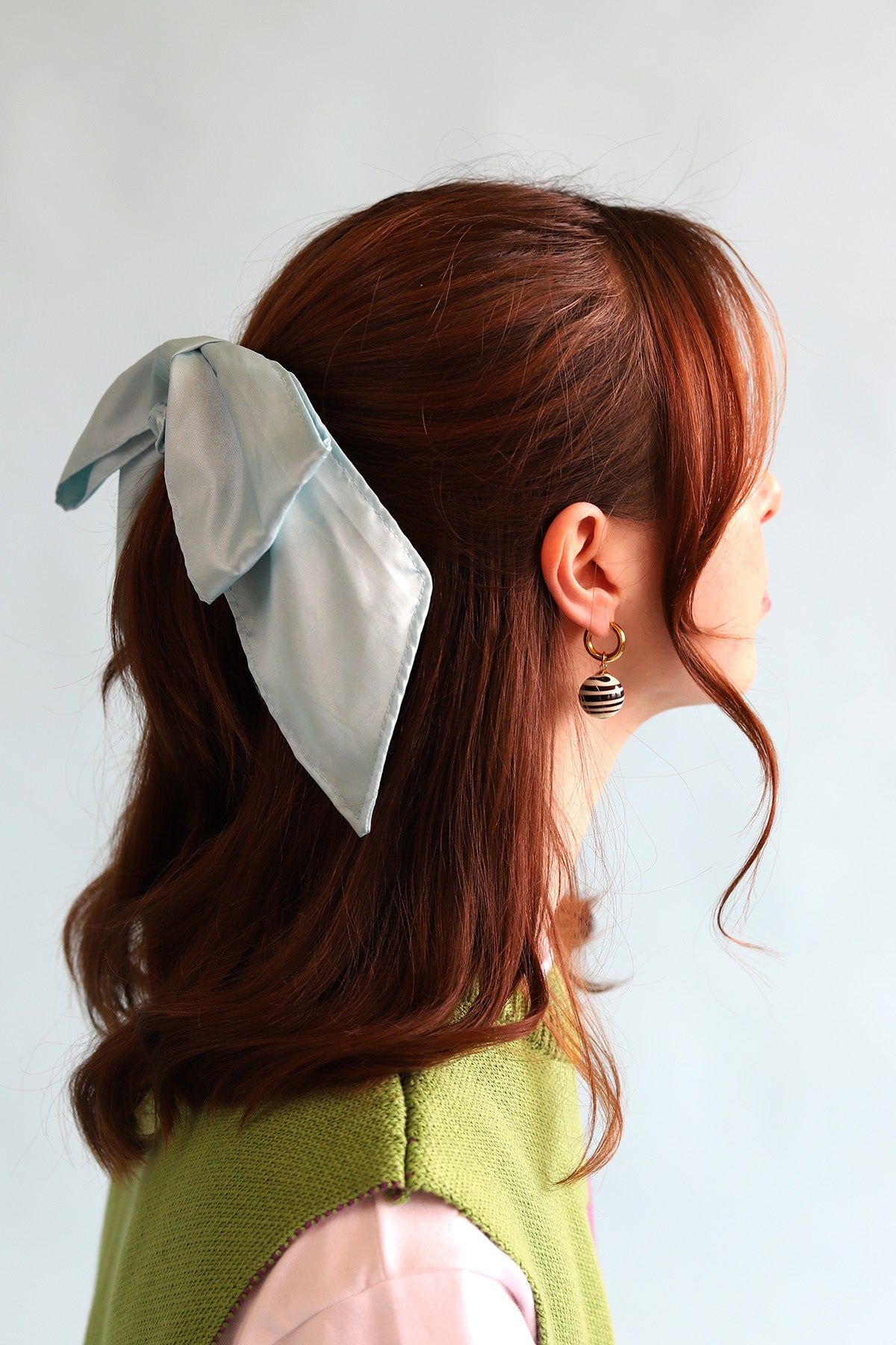 Maddy Bow | Baby Blue Taffeta