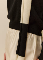 Sadie Scarf in Black & Ivory