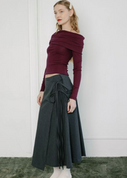 Sylvia Skirt Ash Pinstripe