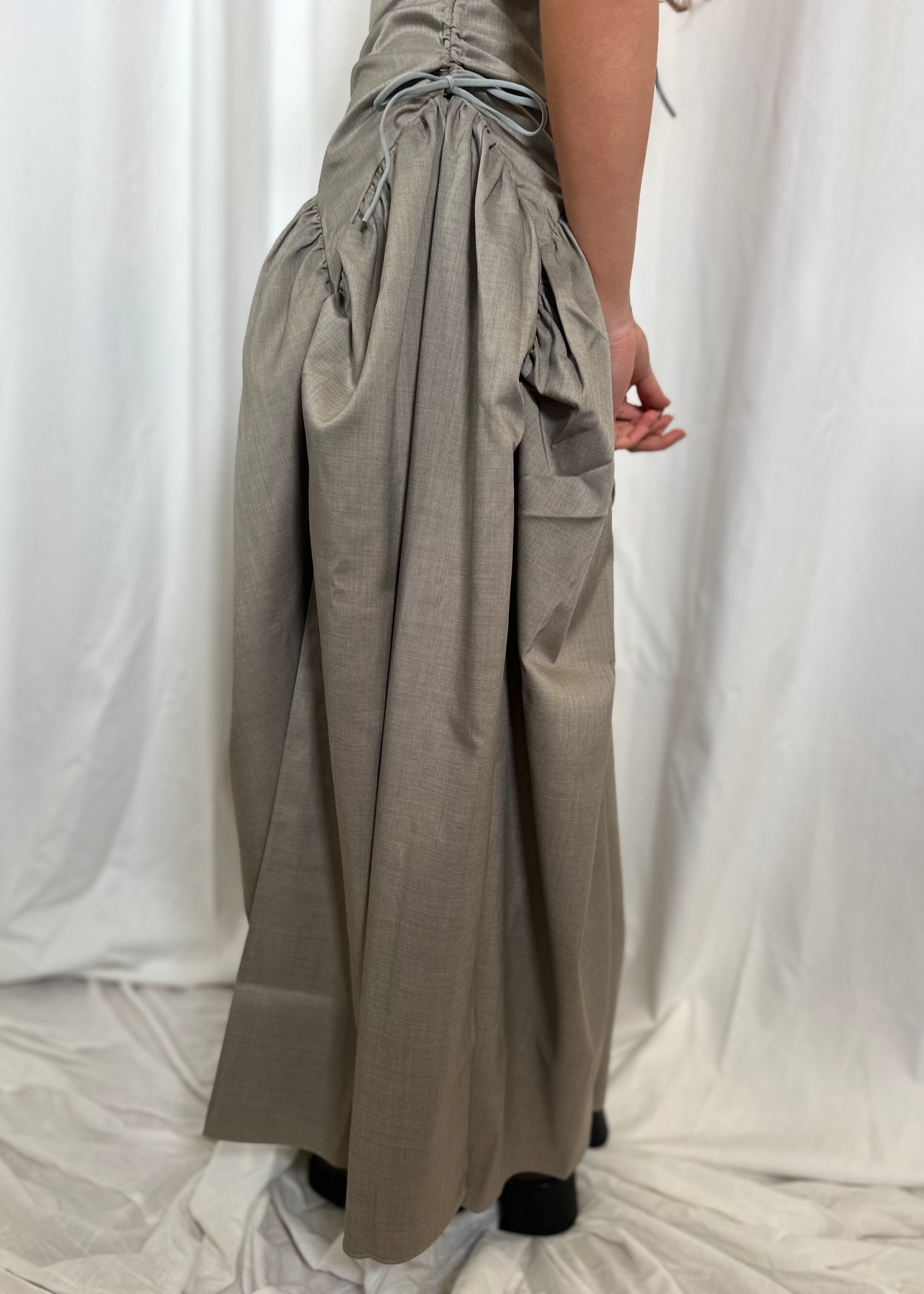 Open Back Cami Bubble Maxi Dress