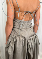 Open Back Cami Bubble Maxi Dress