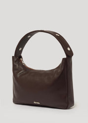 Tika Bag In Grained Leather | Brown Chocolate