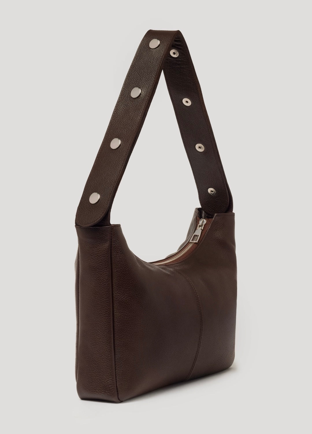 Tika Bag In Grained Leather | Brown Chocolate