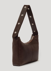 Tika Bag In Grained Leather | Brown Chocolate