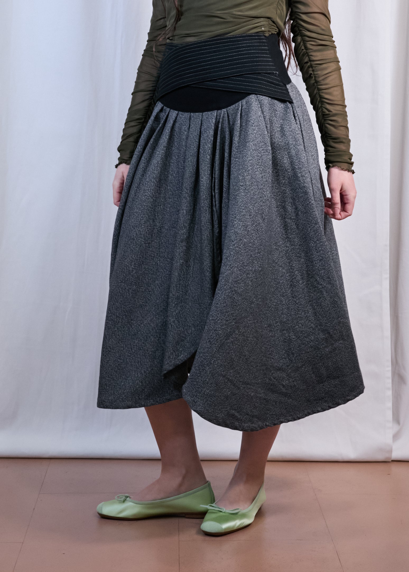 Vintage Skirt with Wraparound Belt