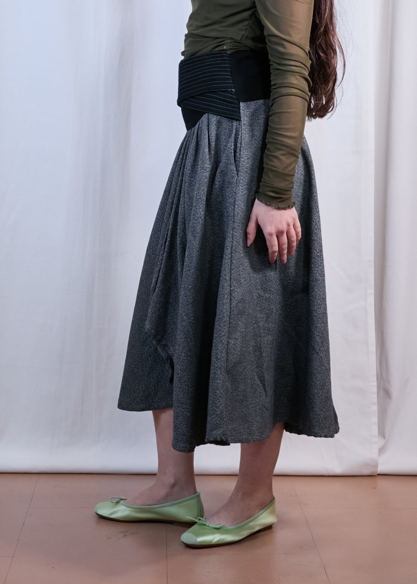 Vintage Skirt with Wraparound Belt