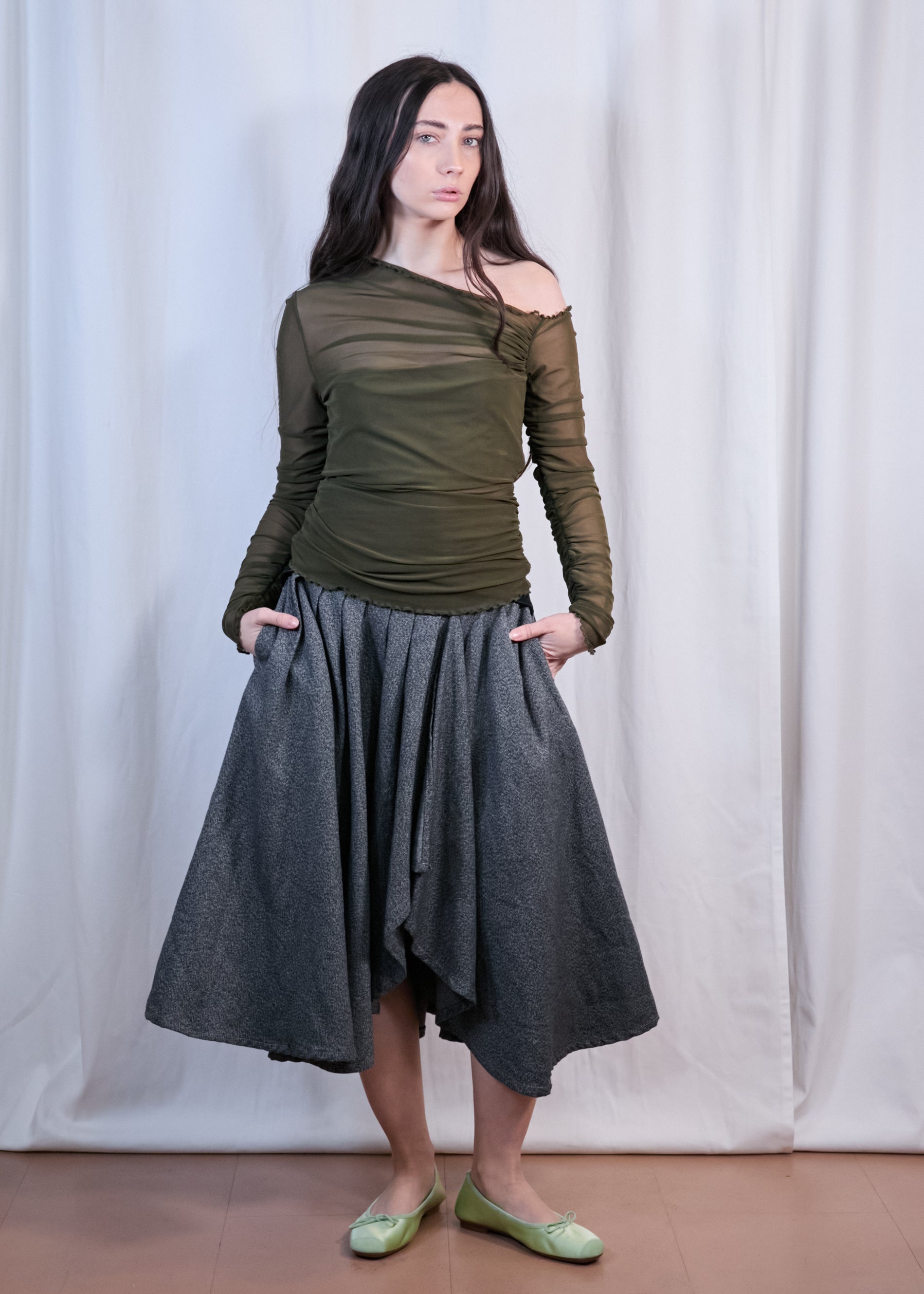 Vintage Skirt with Wraparound Belt