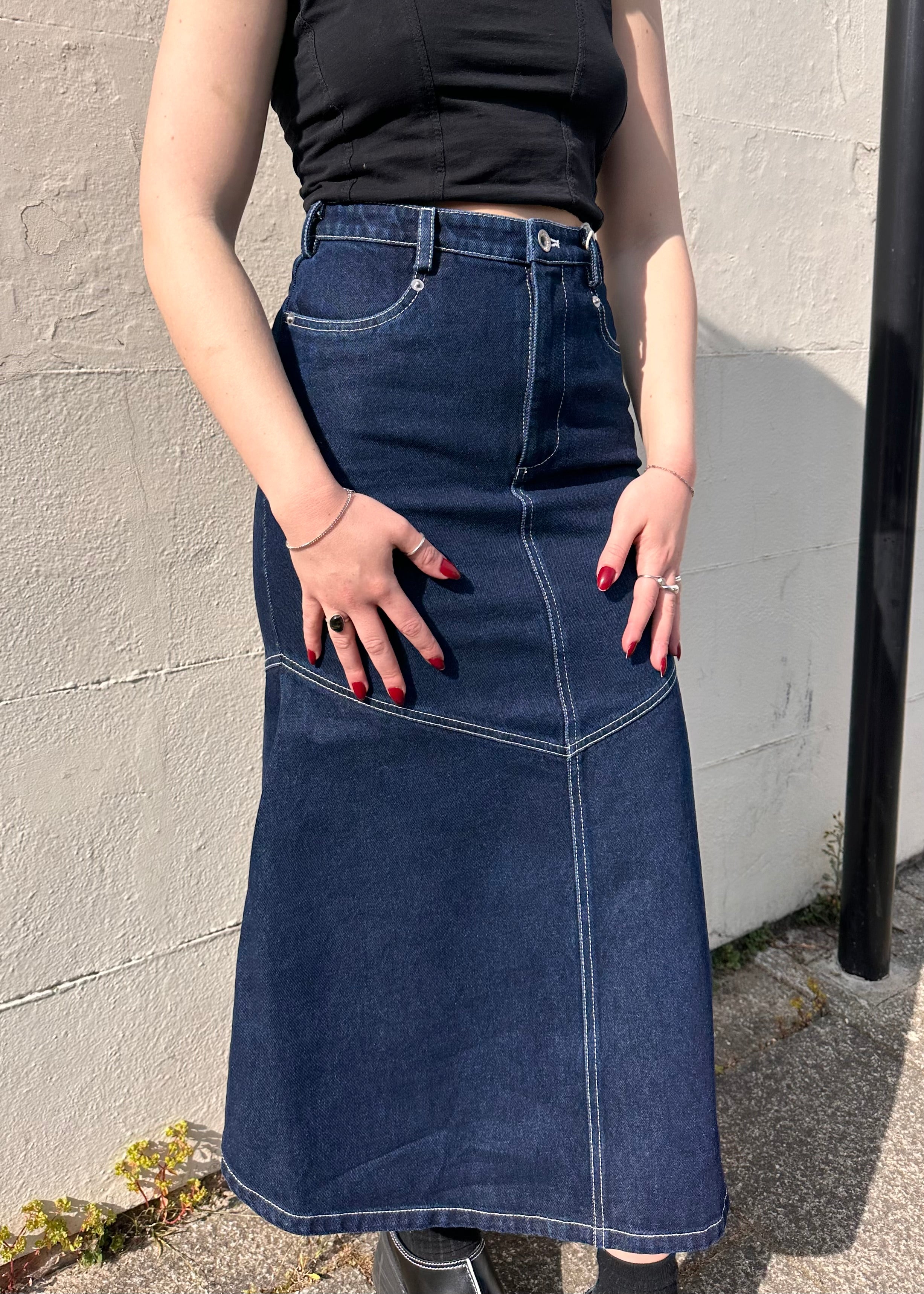 W'menswear Ranch Skirt Indigo