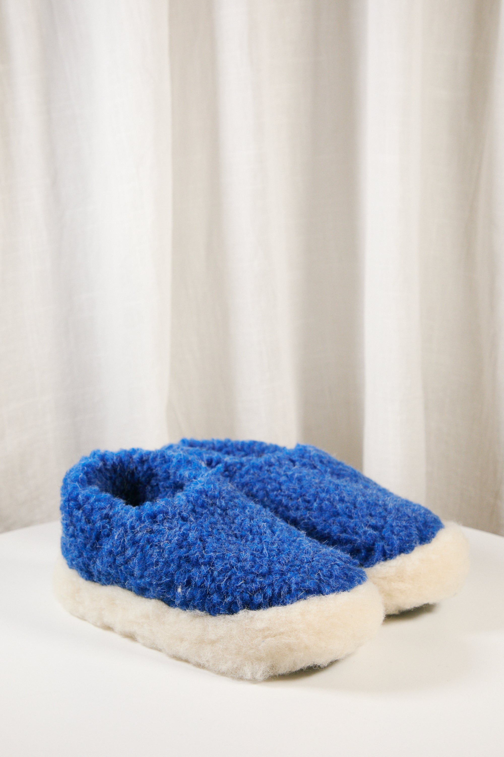 YOKO WOOL SIBERIAN SLIPPERS DARK BLUE