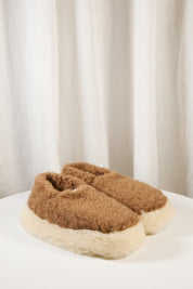 YOKO WOOL SIBERIAN SLIPPERS BROWN