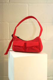 Baggu cargo shoulder bag in candy apple