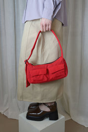 Baggu cargo shoulder bag in candy apple