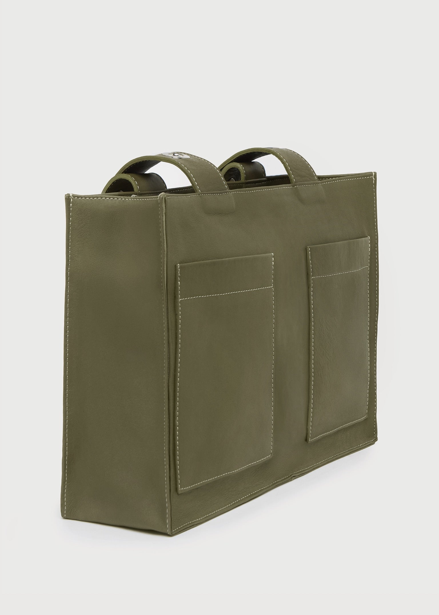 Muse Bag in Grained Leather - Khaki