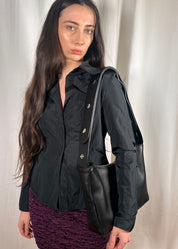 Tika Bag In Grained Leather | Black