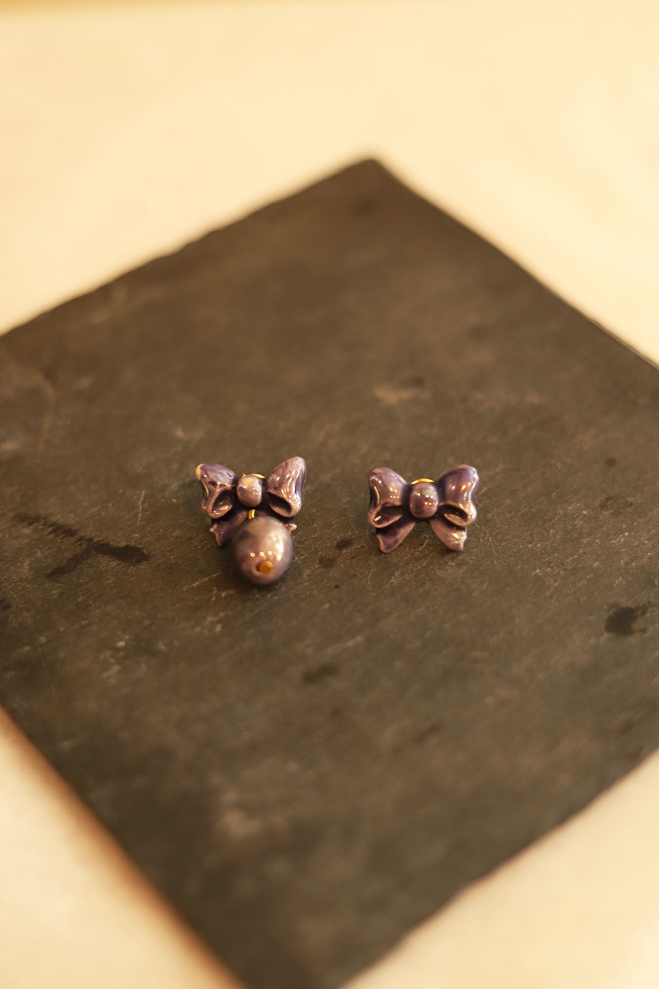 Bby Bow Earrings | Violet