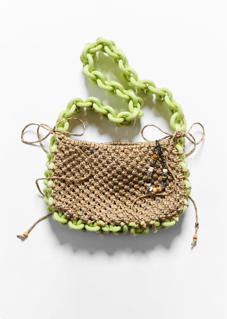 friday sling bag nots green and beige