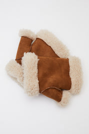 jakke sandy shearling gloves tan