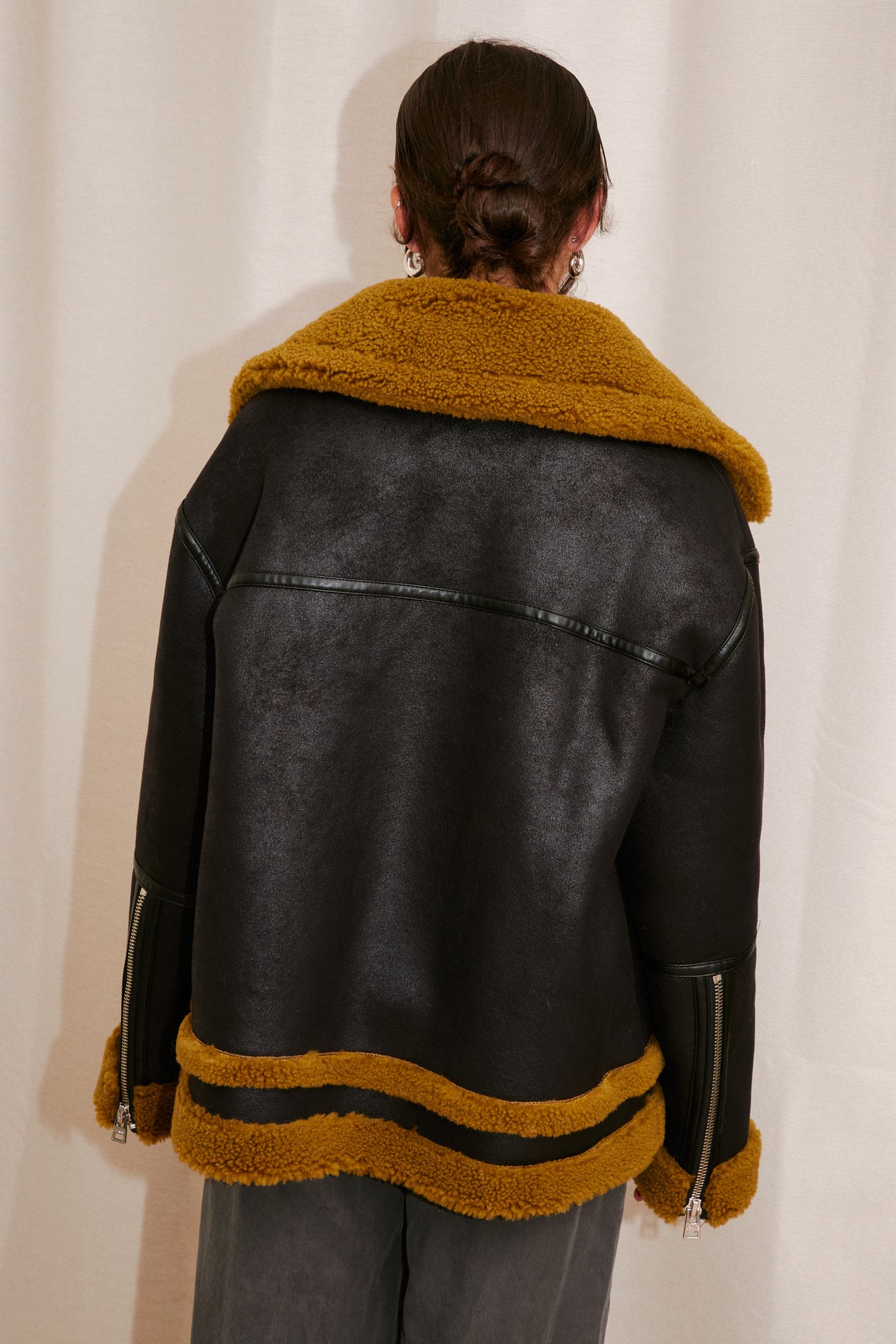 Jakke | Eliza Aviator | Black & Avocado – The Norah Store