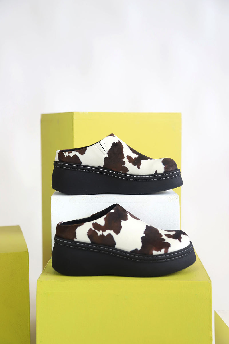 Miista | Kristi Mules | Cow Print – The Norah Store