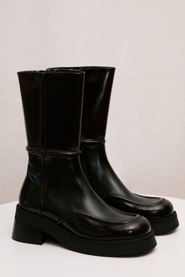 miista inne boot black and brown